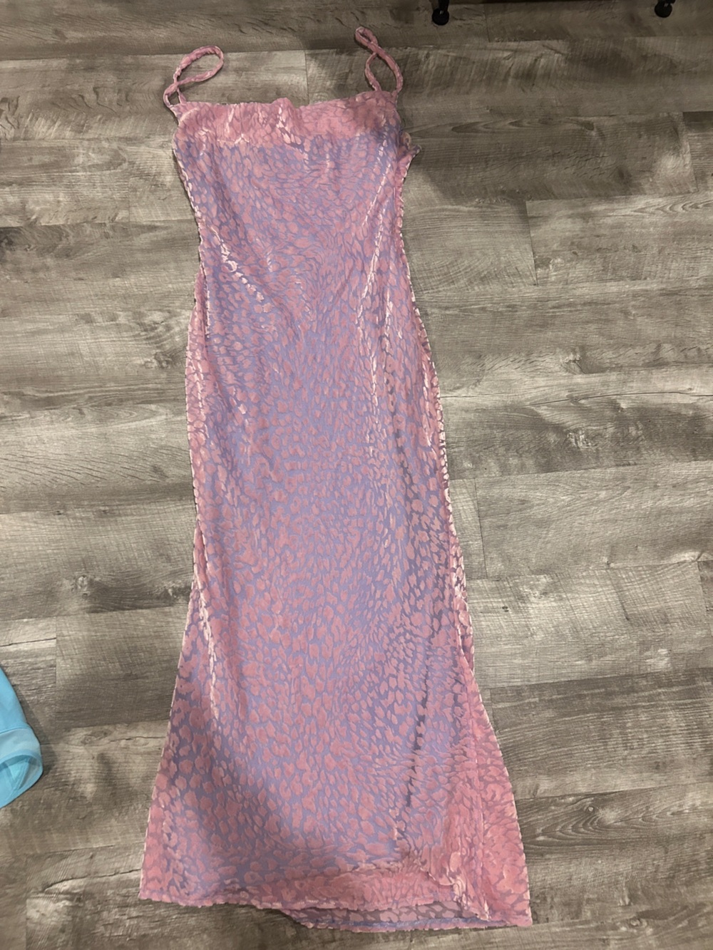 Nasty Gal Lilac and Baby Pink Animal Print Maxi Dress